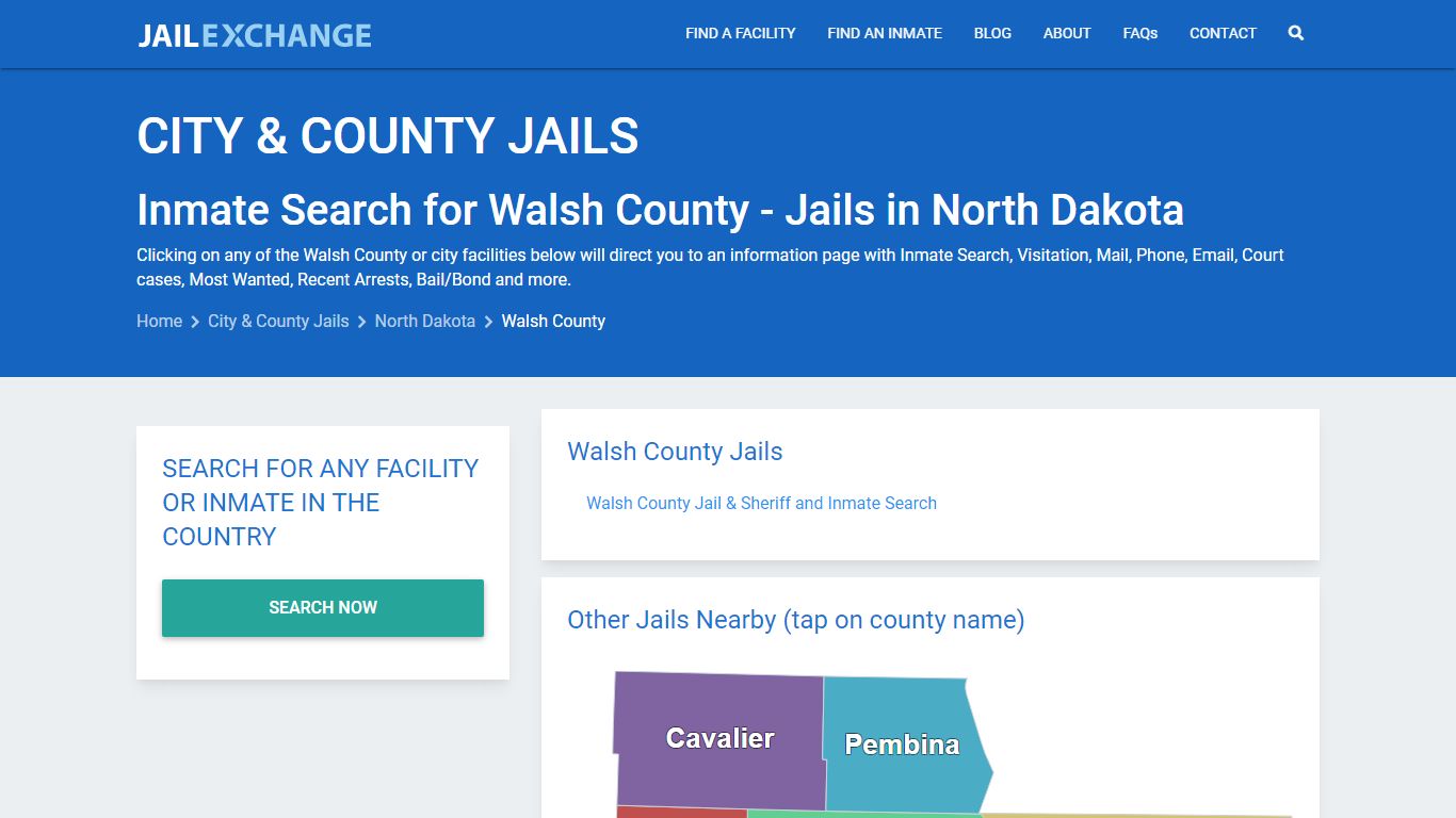 Inmate Search for Walsh County | Jails in North Dakota - Jail Exchange